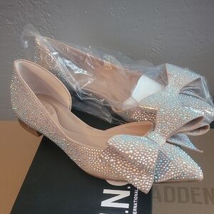 I.N.C Women's Sparkling Bow Flats
